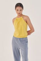 OZEZ OZTS1071 Halterneck Pigmented Camisole - Yellow