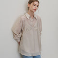 MOMET Camille blouse bustier SET ash beige