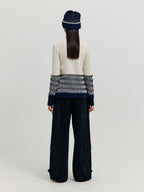 EENK EENK XCOO Cable Knit Zip Cardigan - Cream