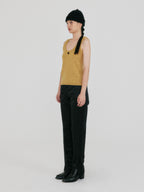 EENK ZIUP Sleeveless Knit Top - Mustard