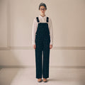 rolarola rolarola Flower Corduroy Overall Pants Black