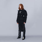 YCH SEQUINNED LONGLINE SKIRT BLACK (W23SK511BK)
