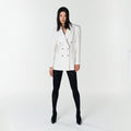 YCH CUT OUT-BACK TAILORED JACKET IVORY (F23JK113IV)