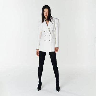 CUT OUT-BACK TAILORED JACKET IVORY (F23JK113IV)