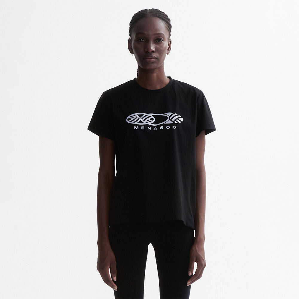 MENASOO VENODE Three Track Logo Active Tshirts_Black (Basic Fit)