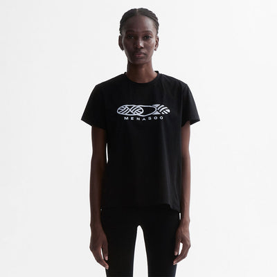 VENODE Three Track Logo Active Tshirts_Black (Basic Fit)