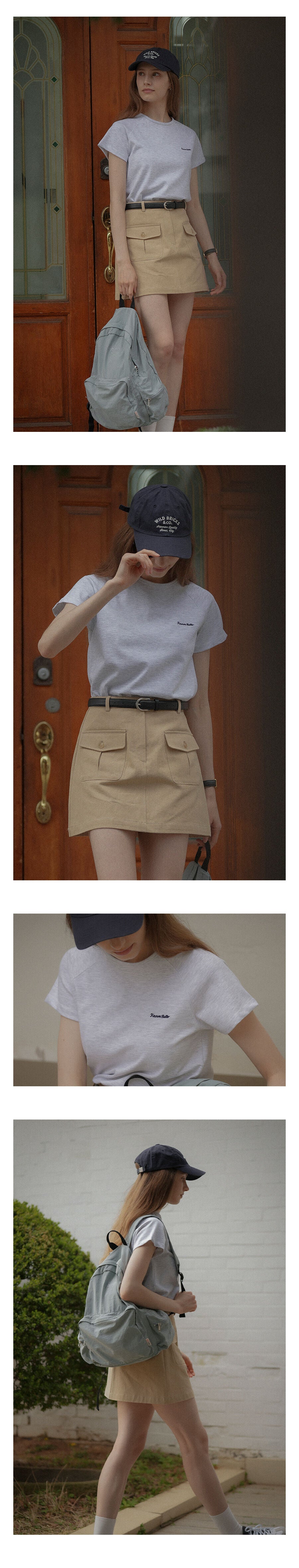 KNOWN BETTER [Add size] Better logo embroidery T-shirt_Light Gray