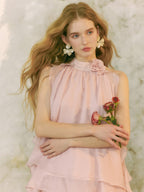 sincethen Peach pink halterneck blouse