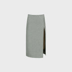 YCH SIDE-SLIT SKIRT GREY (F24SK5071GY)