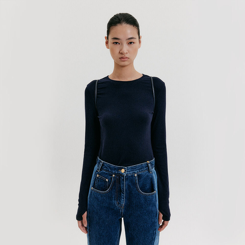 EENK Rib Jersey T-shirts - Navy