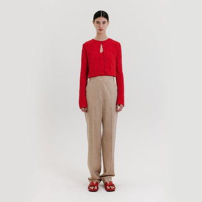 Straight Pants - Beige