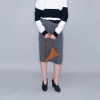YCH CABLE-KNIT DRESS MELANGE GREY (W23KD806MG)