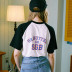 GREENBUTTER 1908's Club Logo Raglan Tee (Black)