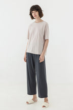KOZNOK Maria Nagrang Layered Cotton Summer Women's Short Sleeve T-Shirt Inner Tee Indie Pink