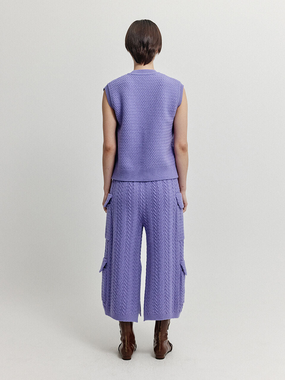 EENK EENK XET One-Pocket Knit Vest - Purple