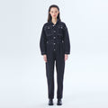 RENNESMIA DENIM JUMPSUIT BLACK