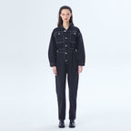 RENNESMIA DENIM JUMPSUIT BLACK