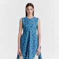 EENK YIMI Jacquard Denim Sleeveless Top - Blue