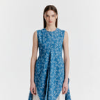EENK YIMI Jacquard Denim Sleeveless Top - Blue