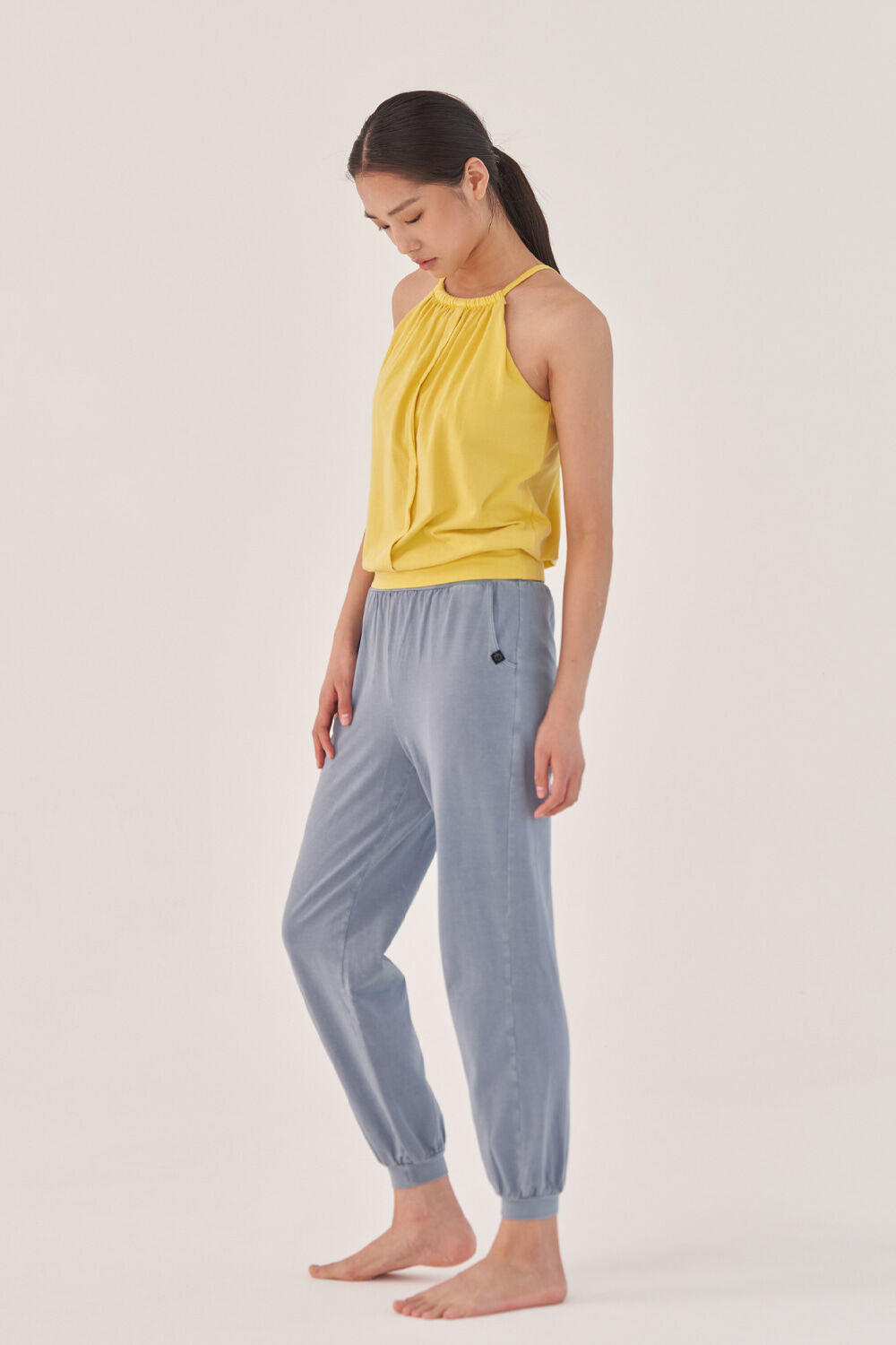OZEZ OZTS1071 Halterneck Pigmented Camisole - Yellow