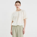 LIST Shirring volume crop blouse_TWWBLQ62050