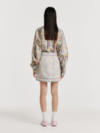 EENK YERO Contrast Mini Skirt - Cream