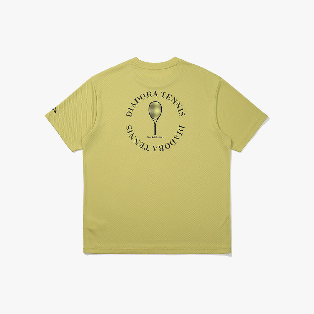 diadora Racket Graphic Mesh Short Sleeve T-Shirt YELLOW