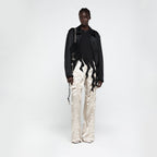YCH SATIN CARGO PANTS BEIGE (R25PT5041BE)