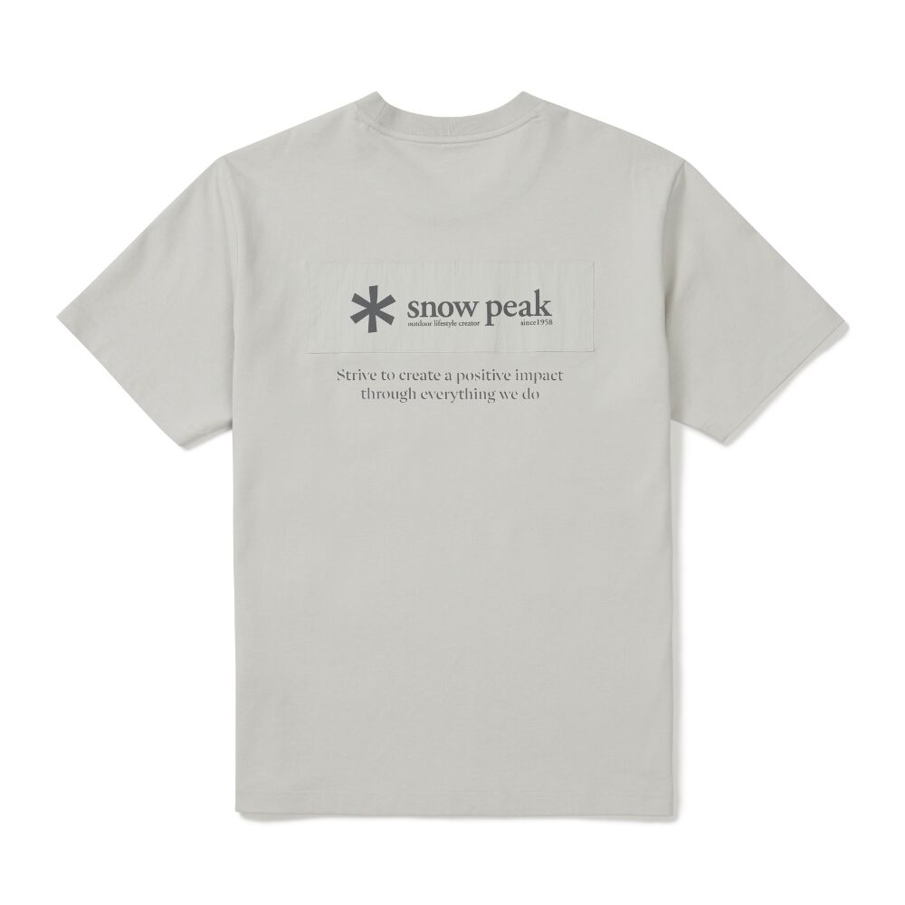 SNOWPEAK APPAREL Aerocool Woven Patch Short Sleeve T-Shirt Gray (S26MUFTS24)