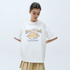 MARITHÉ+FRANҪOIS GIRBAUD W OVERSIZED ELLIPSE GRAPHIC TEE white
