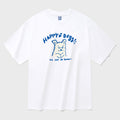 radineo Happy Doggy Short Sleeve T-Shirt White
