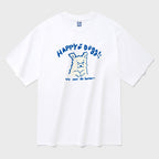 radineo Happy Doggy Short Sleeve T-Shirt White