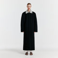EENK Single-breasted Coat With Detachable Lace Collar