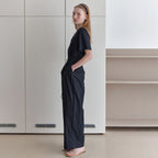 LCVE LCVE Jumpsuit V-Neck Button Black