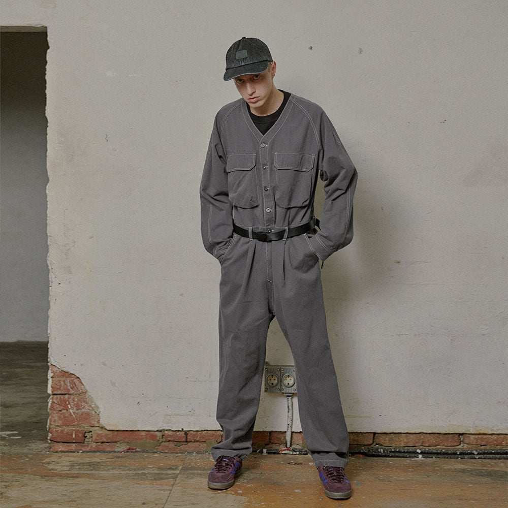 MAGOODGAN MAGOODGAN Jumpsuit No-collar Overfit Gray
