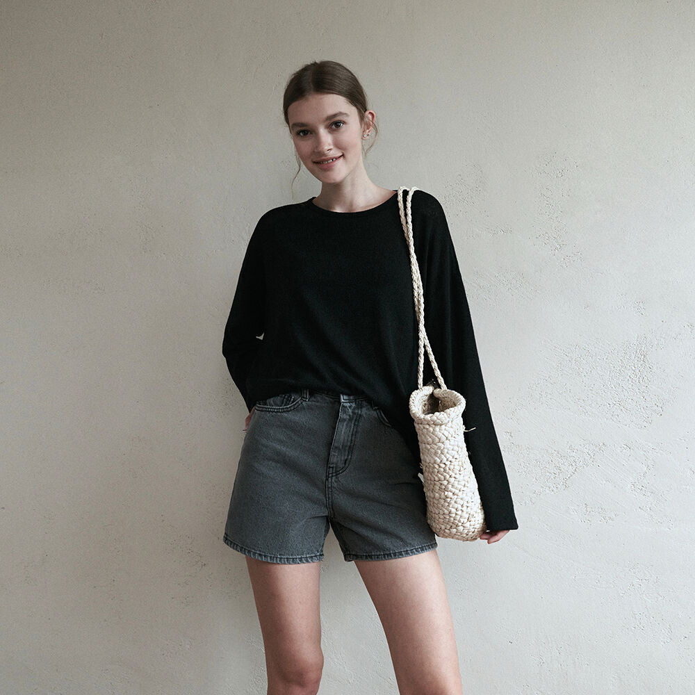 LOEIL Summer Natural T-Shirt - Black