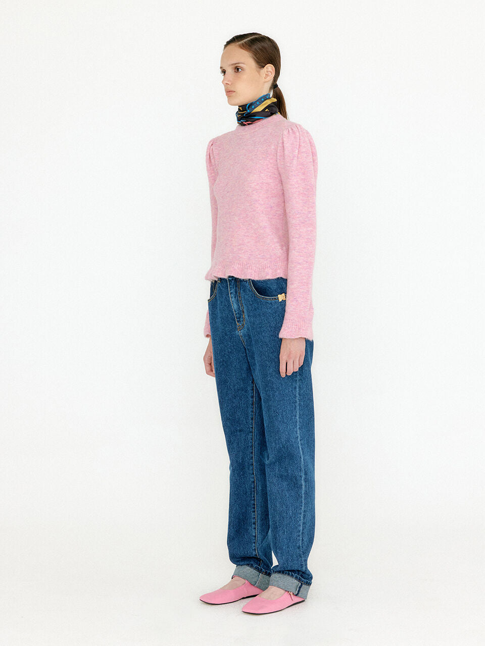 EENK EENK Knitwear Flared Hem Pullover - Light Pink