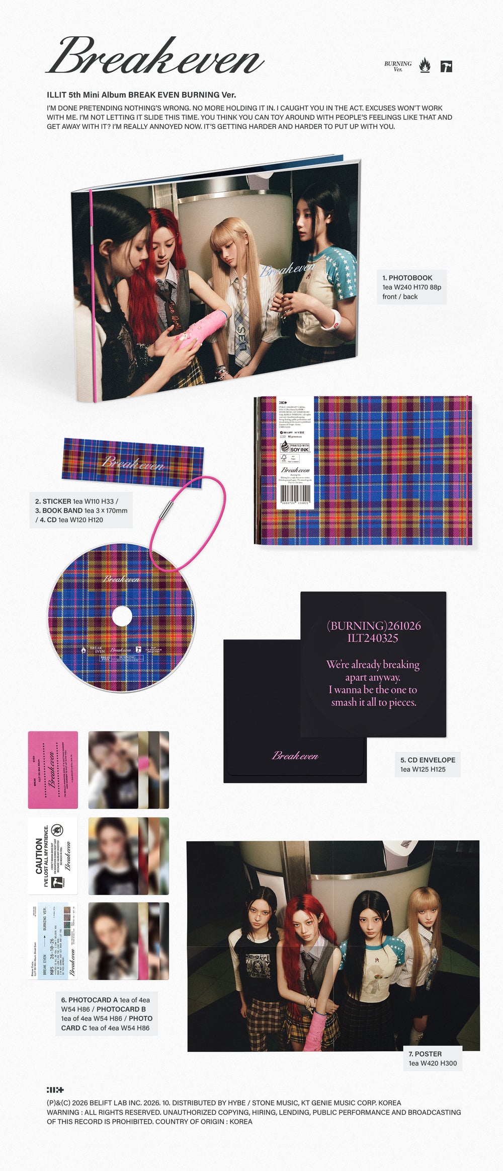 [LUCKY DRAW] 5th Mini Album ‘BREAK EVEN’ (Random) detail 3