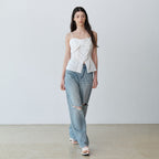 Le' Studio RIBBON STRAP BUSTIER TOP (IV)