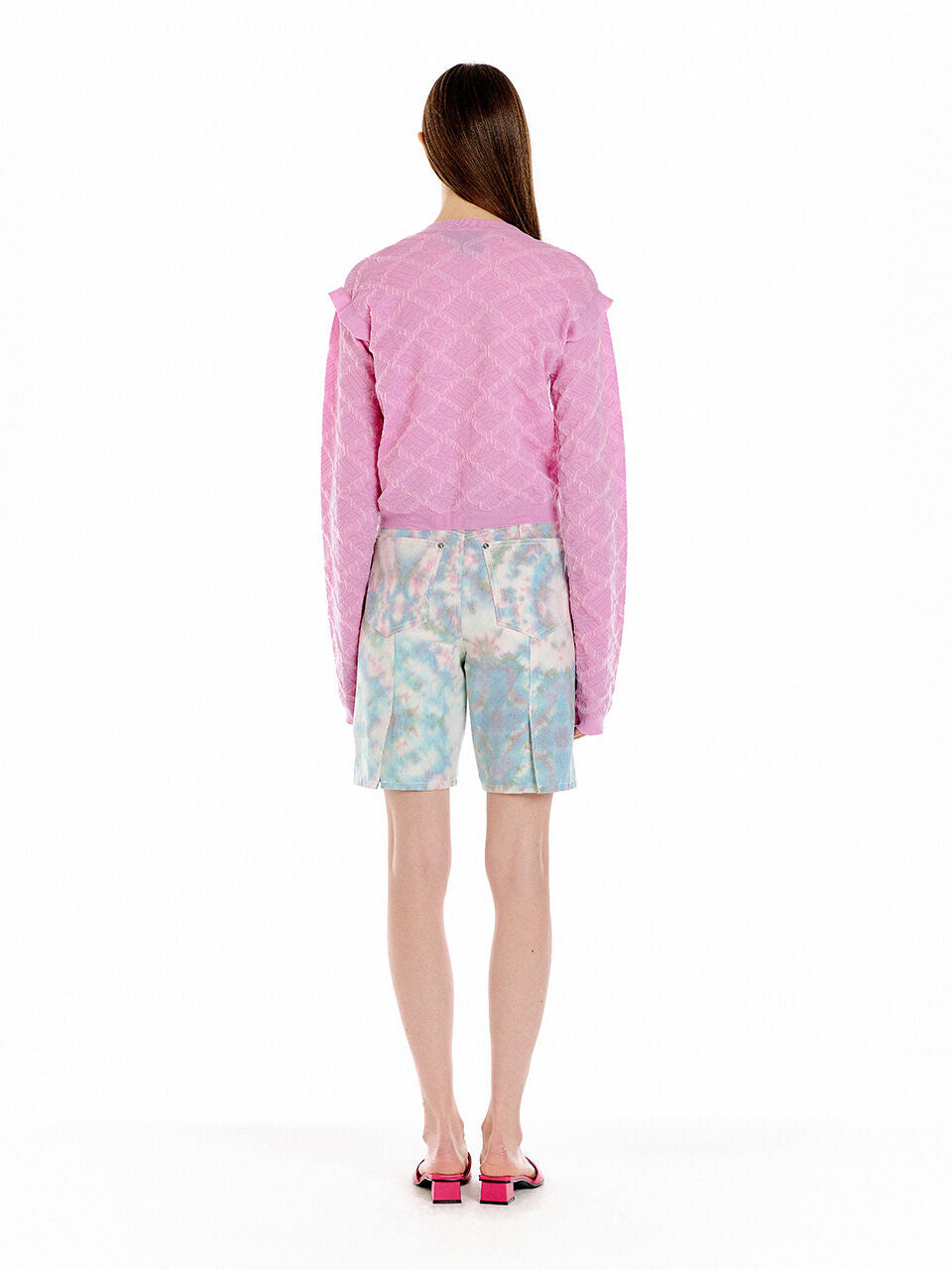 EENK EENK UKEE Logo Jacquard Knit Cardigan - Light Pink