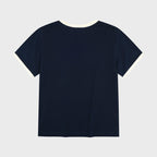 MARITHÉ KIDS KIDS CLASSIC LOGO RINGER TEE navy