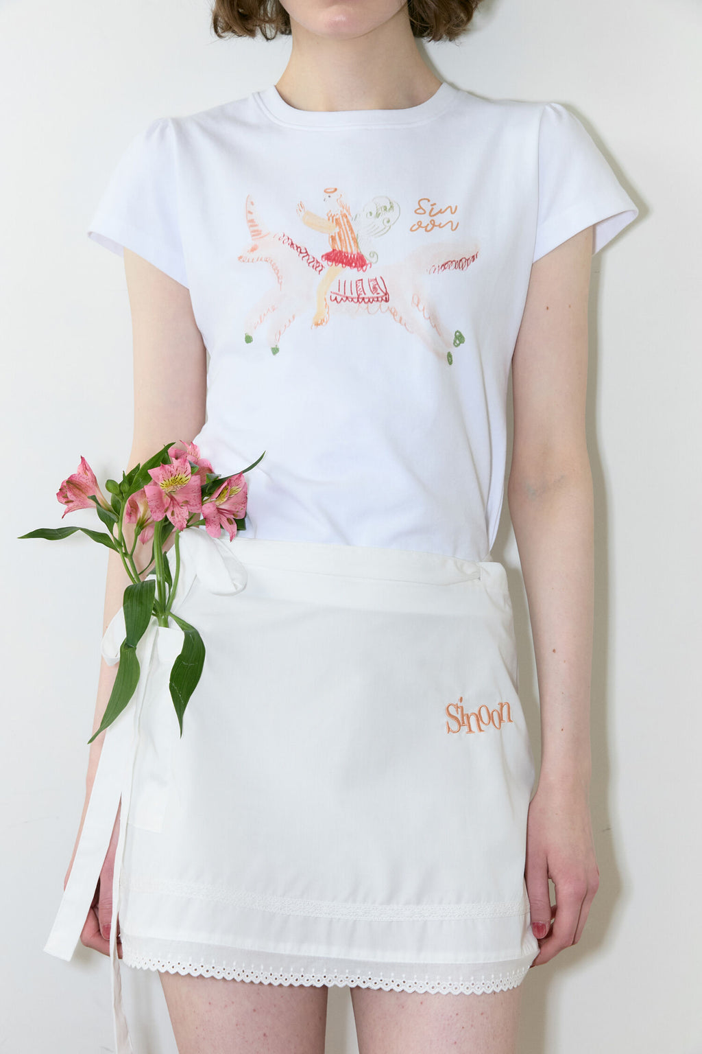 SINOON Unicorn Puff T-Shirt (White)