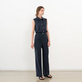 jain song STRIPED SLEEVELESS JUMPSUIT (JTSD105)