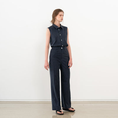 STRIPED SLEEVELESS JUMPSUIT (JTSD105)