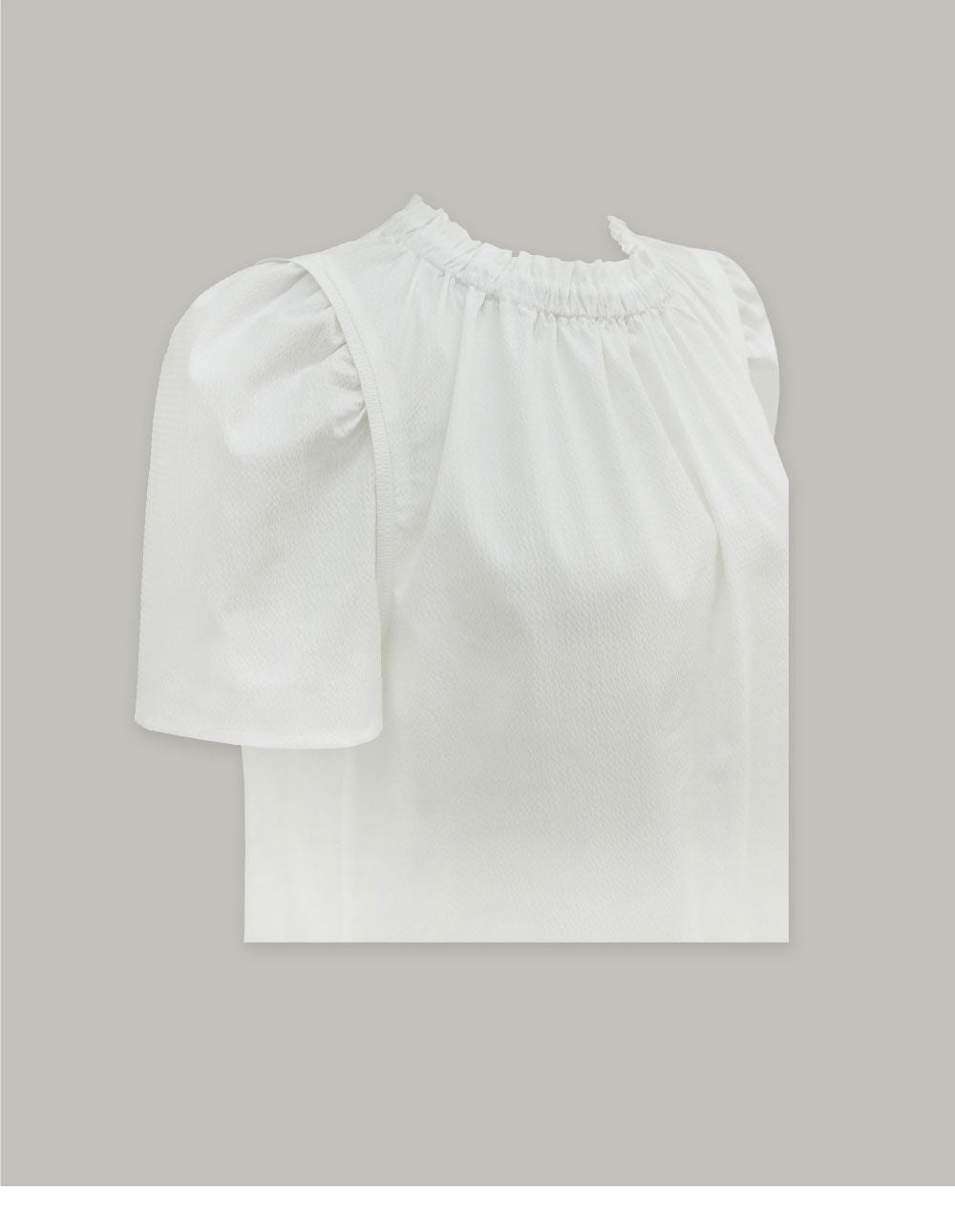 L'AUTRE DE MIN [Add color] Lautre Jane Puff White Blouse