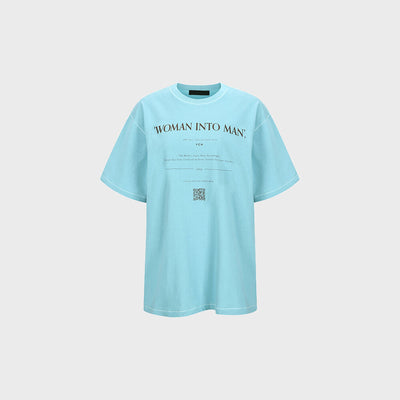 WOMAN INTO MAN-PRINTED TSHIRT BLUE (F24TO9201BL)
