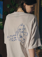 CPGN ABC CAT embroidery short sleeve t-shirt white