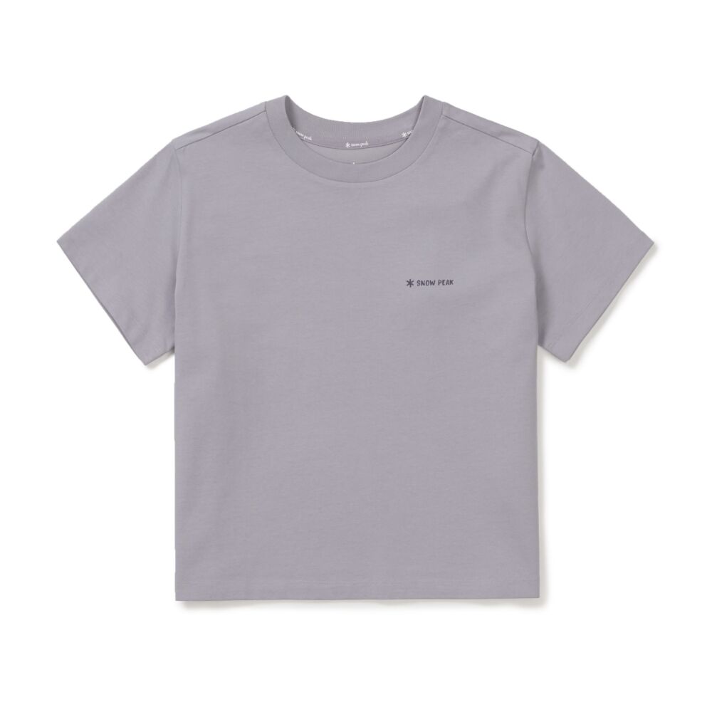 SNOWPEAK APPAREL Aerocool Women's Crop Short Sleeve T-Shirt Gray Blue (S26MWFTS27)