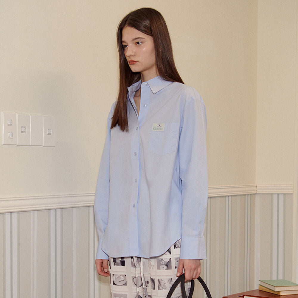 SINOON Classic Cotton Shirt (Light Blue)
