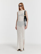 EENK EENK YIONY Maxi Cable Knit Dress - Ivory